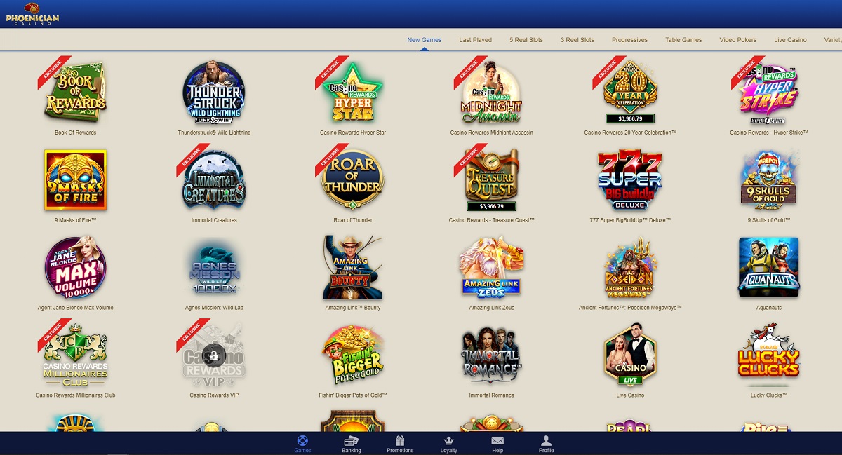 Phoenician Online Casino Games